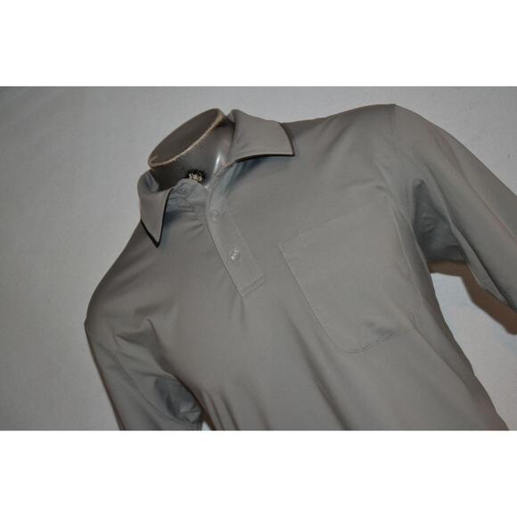 37546 Duluth Trading Golf Polo Shirt Front Pocket Gray Mens Size Medium - Picture 2 of 7
